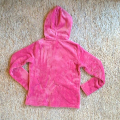 BCBG Girls Pink Fleece Hoodie/ Hooded Sweatshirt- Sequin Stars & Rainbow Medium - Picture 4 of 5