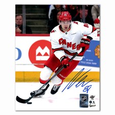 Martin Necas Autographed Carolina Hurricanes Away 8x10 Photo