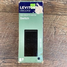 Leviton Decora 15 Amp Single-Pole AC Quiet Switch, Black