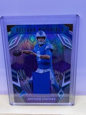 2018 Panini Phoenix Purple Veteran Materials Relic #19 Matthew Stafford 03/75