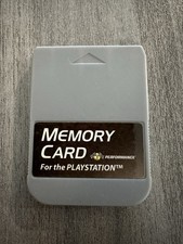 Sony PlayStation 1 PS1 Performance Memory Card - Grey