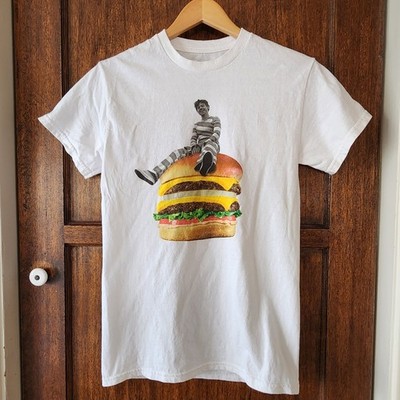 Harry Styles Shirt Mens Small White Burger Graphic LA Residency Kia Forum Tee