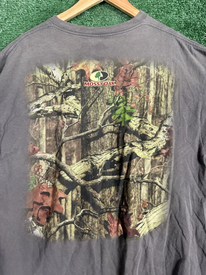 Camiseta Gráfica De Colección Y2K Roble Mossy Ciervo Talla 2XL Gris Desteñido Grunge Foto 4 de 4