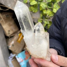 275g Natural Clear White Quartz Crystal Cluster Rough Healing Specimen