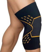 Pull On Knee Brace Women Workout - Copper Infused Knee Sleeves for Men Elasti...