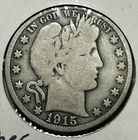 1915 Barber Half Dollar D Silver Coin Denver