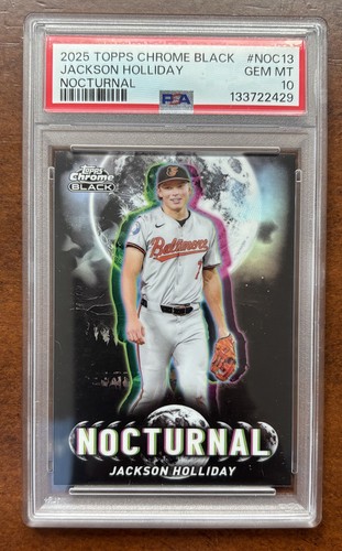 2025 Topps Chrome Black - Nocturnal Jackson Holliday #NOC-13 PSA 10