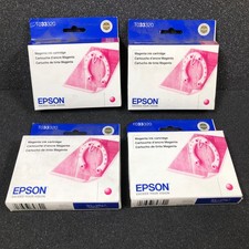 LOT OF 4 Genuine Epson T033320 Ink Cartridge Magenta EXP 04/2013