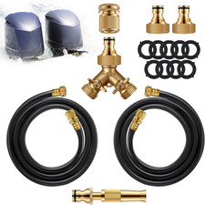 Twin Outboard Flush Kit with Quick Connectors, Compatible with Yamaha/Honda Engi