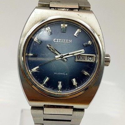 Vintage Citizen Automatic 26 Jewels Blue Dial Men's Watch - For Parts/Repair