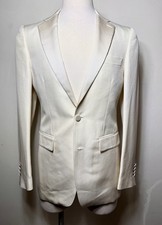 Burberry London New Dinner Jacket Tuxedo Blazer cr me 40R US 50R EU Perfect