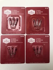 Lot of 4 Holiday Time Mini Flasher Bulbs 2.5 Volt- 0.425 Watts- 170 mA Bulbs