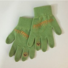 Faded Glory Girl's Green and Orange Mittens One Size 