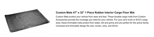 47x32 Custom Accessories Smart Fit Black trim to Fit Cargo Mat-New-L👀K - Picture 2 of 6