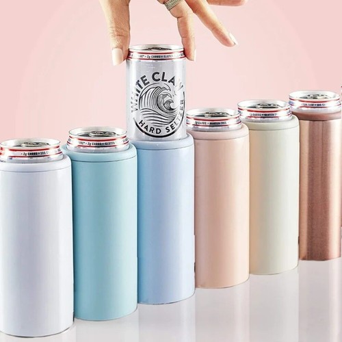 Stainless Steel Insulated Can Cooler 12 OZ Can Holder Slim Beer Cooler Outdoor