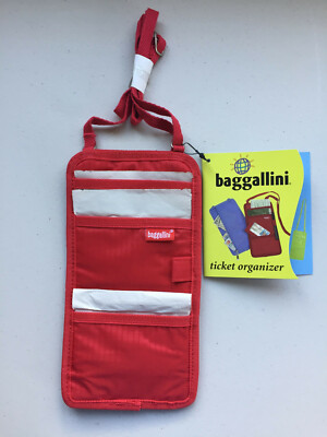 Brandneu Rot Baggallini Reise/Ticket Organizer