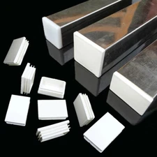 Square Plastic End Caps Blanking Plugs Tube Pipe Box Section Inserts Plug White