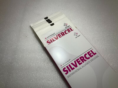 5er Pack Silvercel 800408 antimikrobieller Alginatverband 10 cm x 20 cm Menge 5