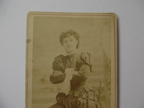 1890s Newsboy Cabinet Card Photo Helen Bertram Opera Prima Donna 114 Antique - 第 3/4 張圖片