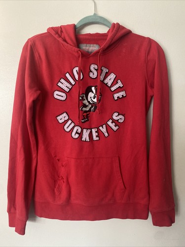 Ohio State Buckeyes Hooded Distressed Sweatshirt Small - 第 1/5 張圖片