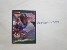 1986 Donruss Marty Barrett signed baseball card