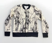 RBX Performance Sports Jacket Womens Size Medium Black White Marbled Full Zip