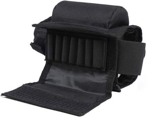 Custodia porta munizioni fucile tattico buttstock guanciale poggia fucile con 7 colpi - Foto 16 di 19