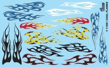 Gofer Racing 11081 1/24-1/25 Cool Flames Multiple Colors Watersliding Decals