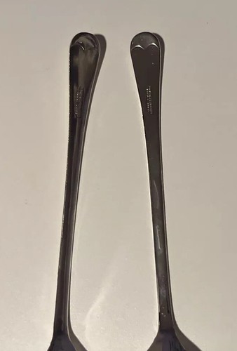 Vintage Sheffield England Spoon Fork Serving Set 9.5” Long Silver Plate - Picture 10 of 11