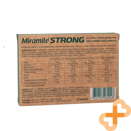 MIRAMILE STRONG with Zinc Beta-glucans Herbal 12 Lozenges Respiratory Health - Picture 8 of 24