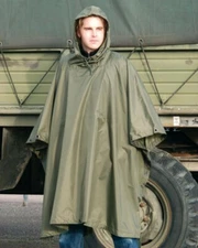Mil-Tec OD Green Ripstop Poncho Polyvinylchloride Coated Polyester Construction