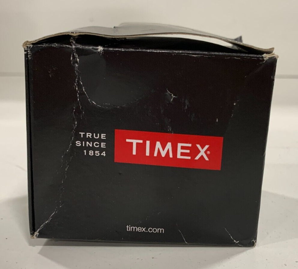 Timex T2N525 Black Leather Easy Reader Watch with Indiglo