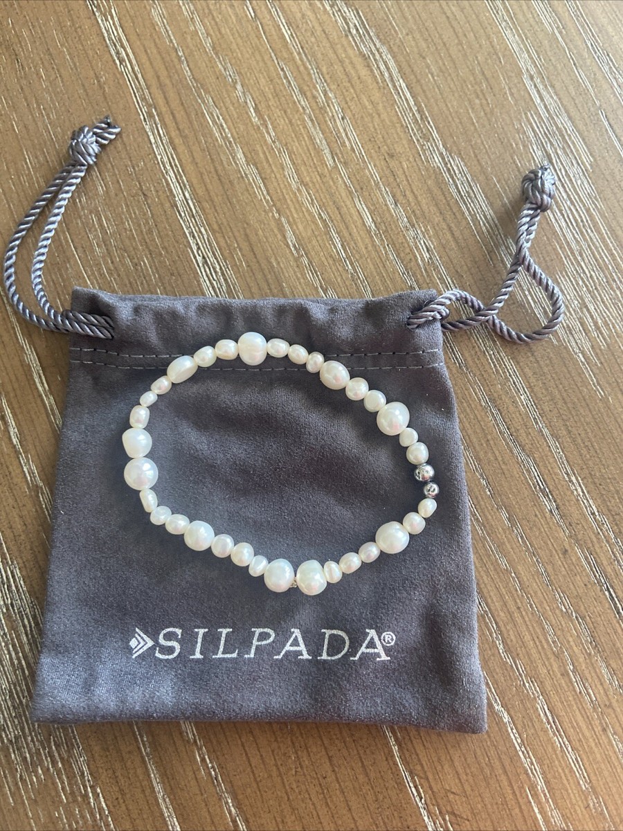 Silpada Freshwater Pearl Sterling Silver 925 Goddess Stretch