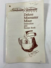 Deluxe Sunbeam Mixmaster Manual Booklet Instruction and Recipe Book Guide