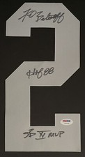 Fred Biletnikoff Oakland Raiders Signed Number for Jersey #2 Autographed PSA/DNA