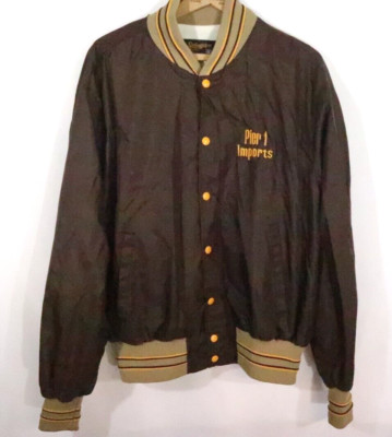 Vtg Swingster Pier I Imports Nylon Baseball Varsity bomber Jacket Size XL Nylon