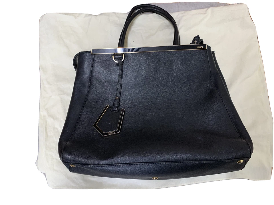 Fendi 2Jours Black Tote Bag Ladies Women's Designer Luxury Handbag - Image 2 of 4