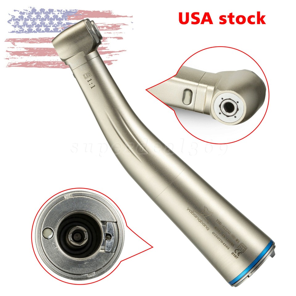 1-10 US NSK Style Dental 1:1 1:5 LED Fiber Optic Contra Angle Handpiece ...