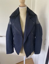 Biker Jacket Wool The Kooples With A Fur Collar Xs