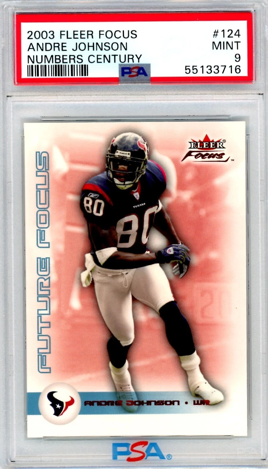 Andre Johnson Fleer Focus #124 Numbers Century