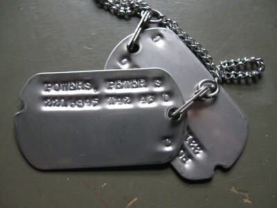WW2 reproduction military dog tags with M1940 chain set | eBay