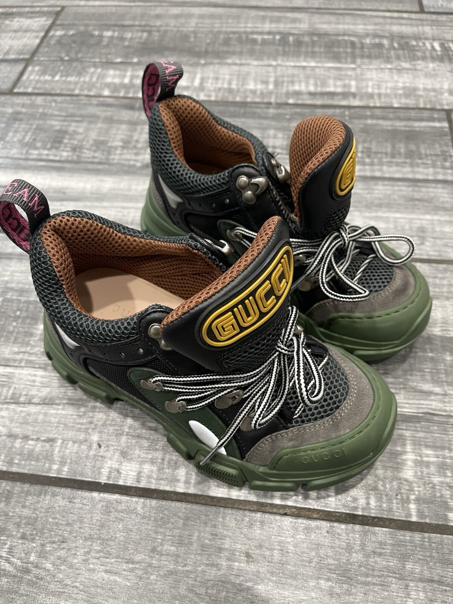 Gucci Flashtrek Green Low-Top Sneaker N3210 Men's Size 34.5 | eBay