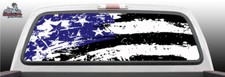 American Flag Distressed Vintage Perforated Rear Window Decal Graphic Truck SUV 