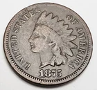 1875 P Indian Head Cent Penny  *VG - VERY GOOD*  *FREE SHIPPING*