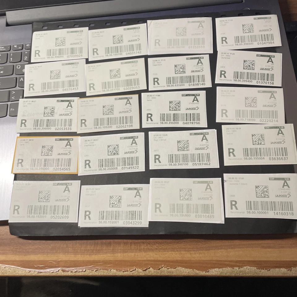 Schweiz Grossposten Einschreibelabel 113 R-Zettel - Bild 4 von 4