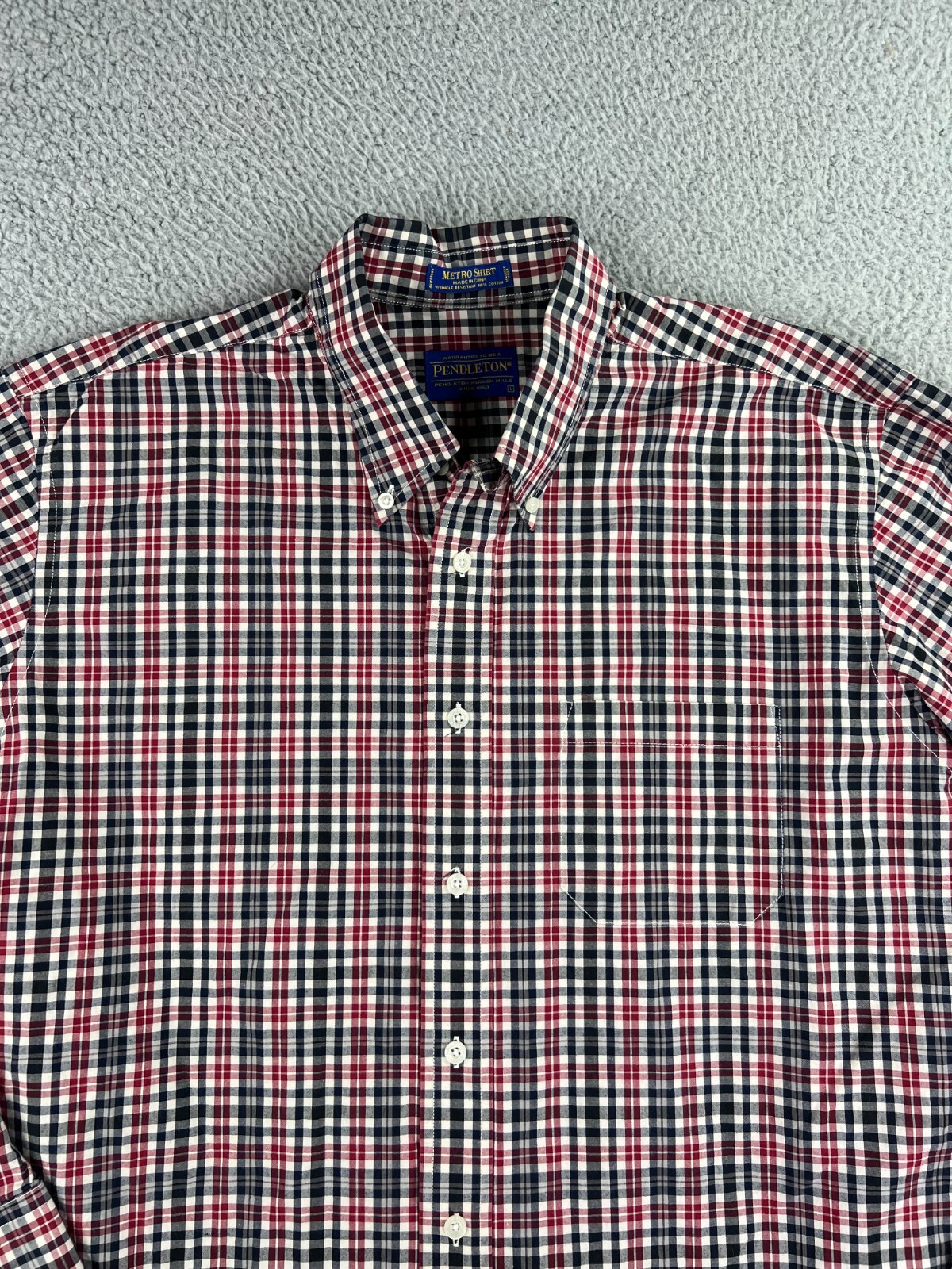 Pendleton Metro Button Down Long Sleeve Shirt Red… - image 2