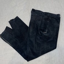 Vintage Y2K Route 66 black suede leather pants size 8 zipper ankles