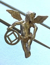 Sterling Silver 925 Adorable Baby Guardian Angel Pendant Charm