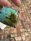 SALE Beautiful Turquoise Sterling Silver And Diamond Pendant Custom Made — photo 7