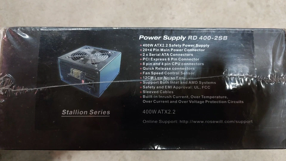 Rosewill SL-8400BTX 400watt ATX 2.2 Power Supply - Image 2 of 3